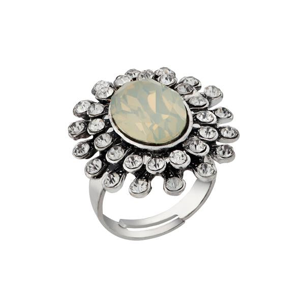 Urthn Rhodium Plated White Stone Ring - 1501846_18