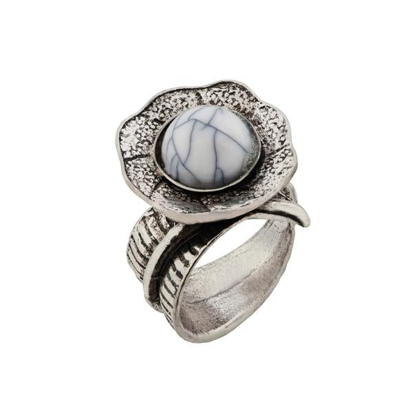 Urthn Silver Plated White Stone Ring - 1501863D_17