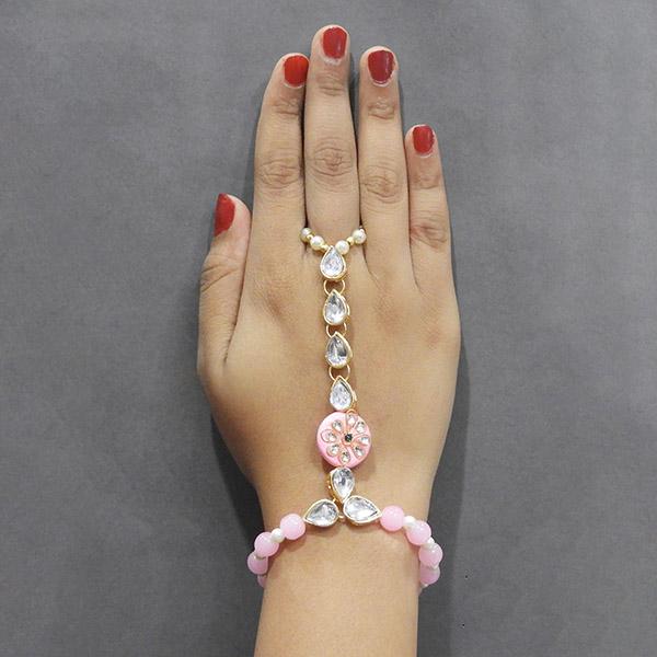 Apurva Pearls Gold Plated Pearl Hand Harness - 1502329A