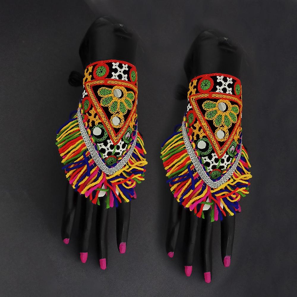 Jeweljunk Navratri Special Multi Embroidery Thread Hand Harness -1503731