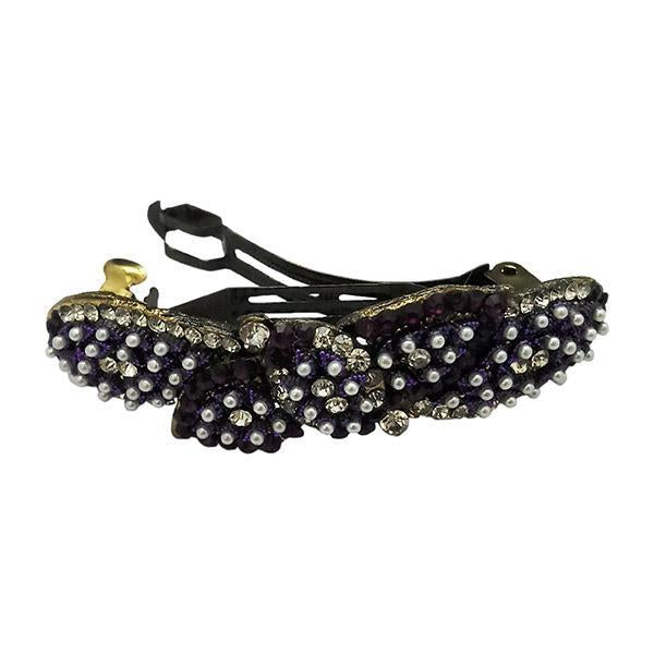 Apurva Pearls White Pearl Barrette Hair Clip - 1505247B