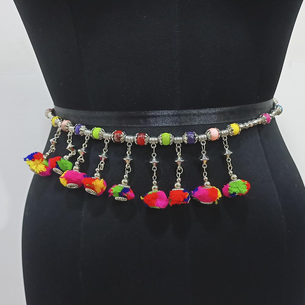 Jeweljunk Thread Multi Color Oxidised Plated Navratri Special Kamarband -1506007