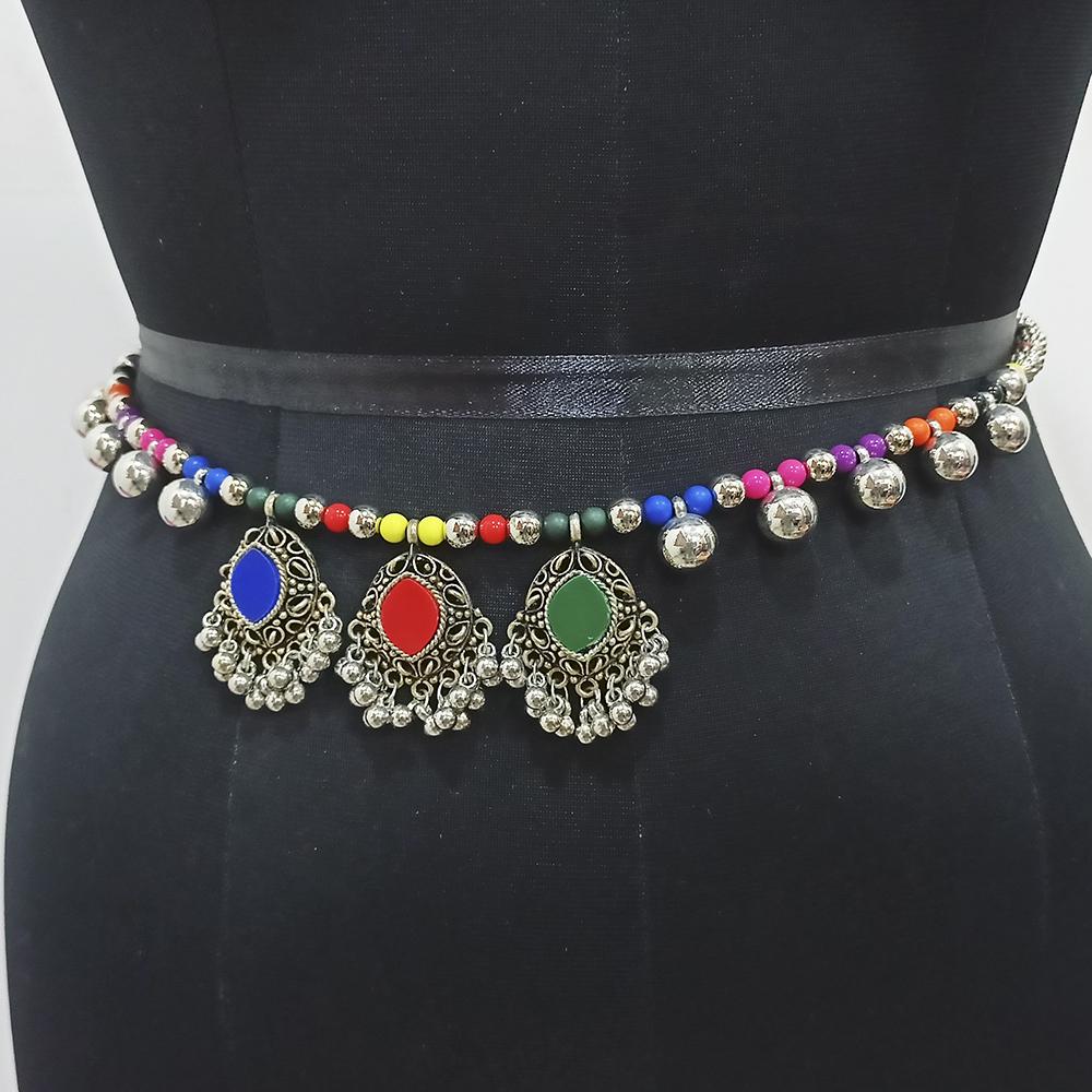 Jeweljunk Multi Color Oxidised Plated Navratri Special Kamarband -1506008