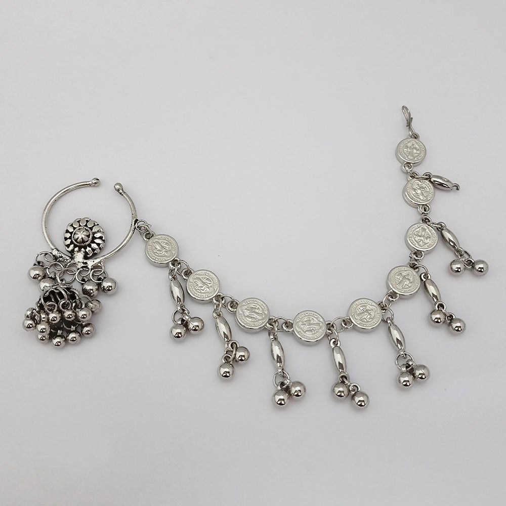 Jeweljunk Oxidised Silver Plated Nose Ring