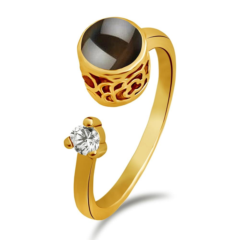 Urbana Gold Plated Adjustable Ring Reflecting I love you In 100 Languages