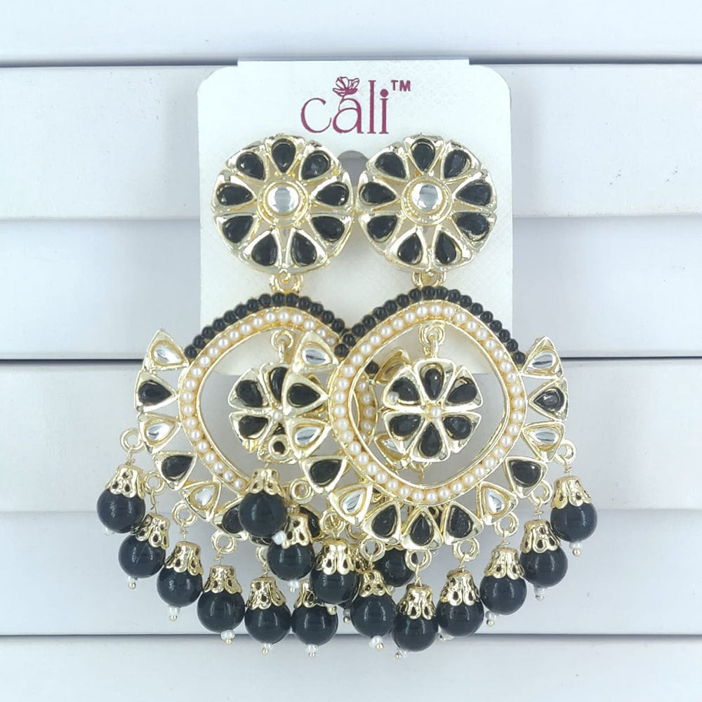 Corbeda Fashion Gold Plated Assorted Color Dangler Earrings