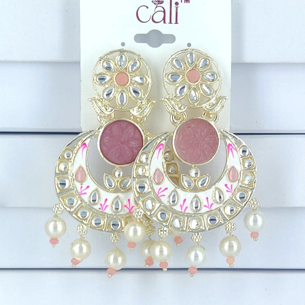 Corbeda Fashion Gold Plated Assorted Color Dangler Earrings