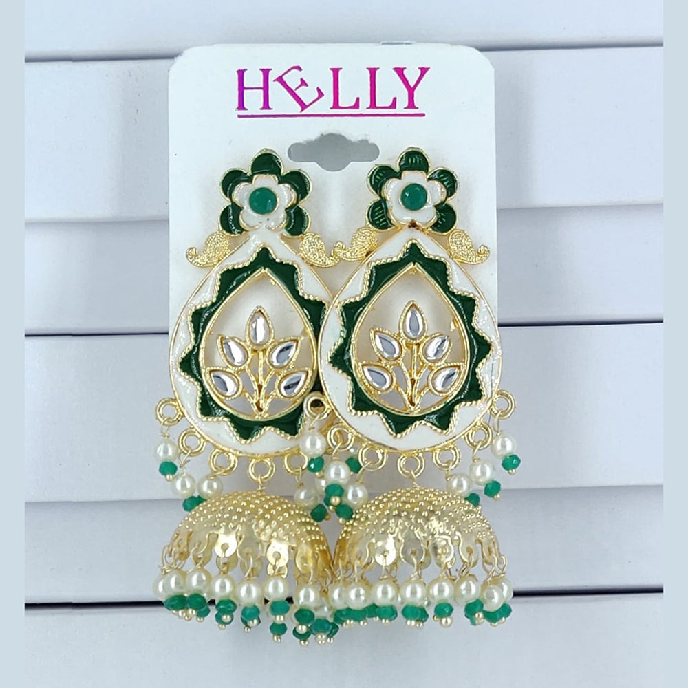 Corbeda Fashion Gold Plated Assorted Color Jhumki Earrings