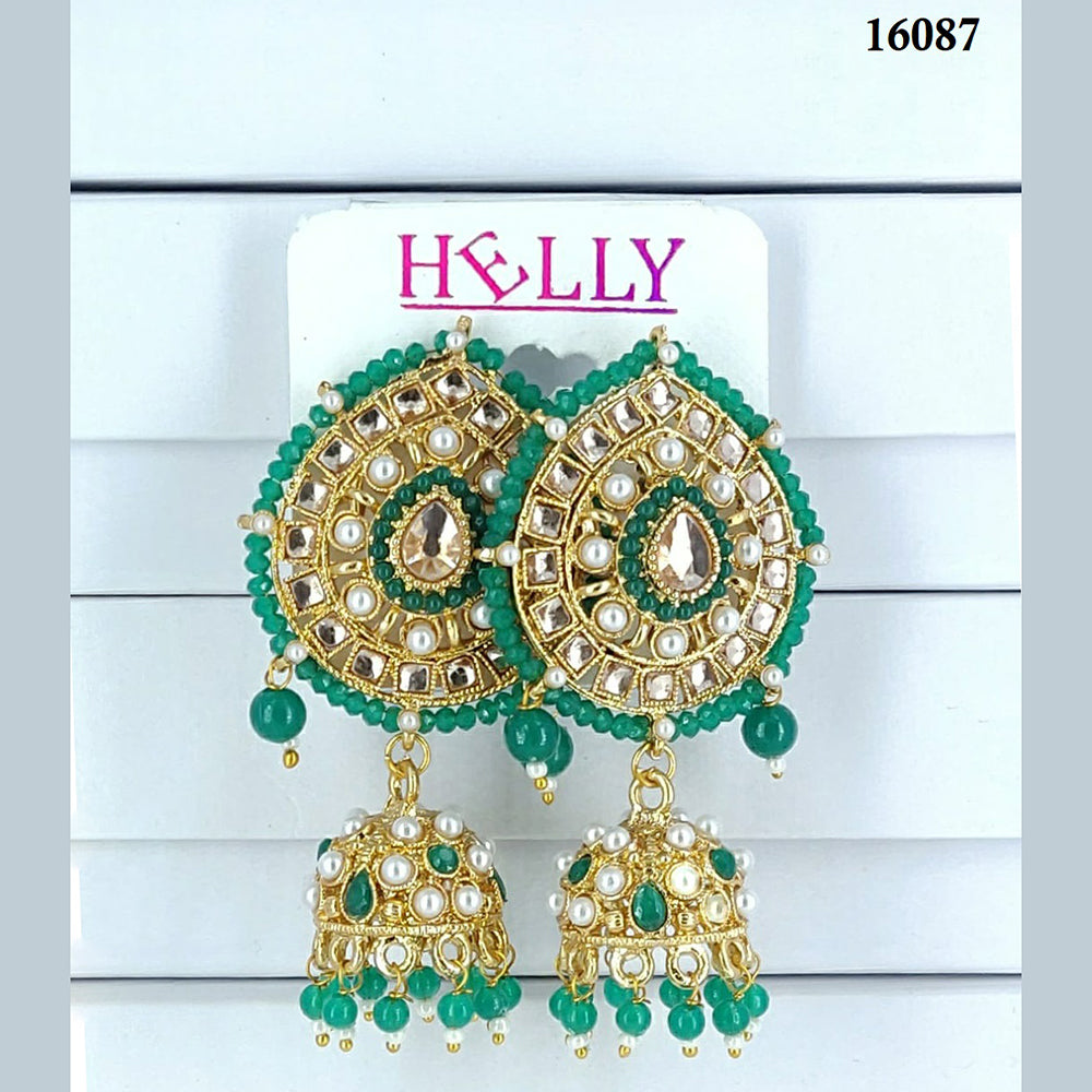 Corbeda Fashion Gold Plated Assorted Color Jhumki Earrings