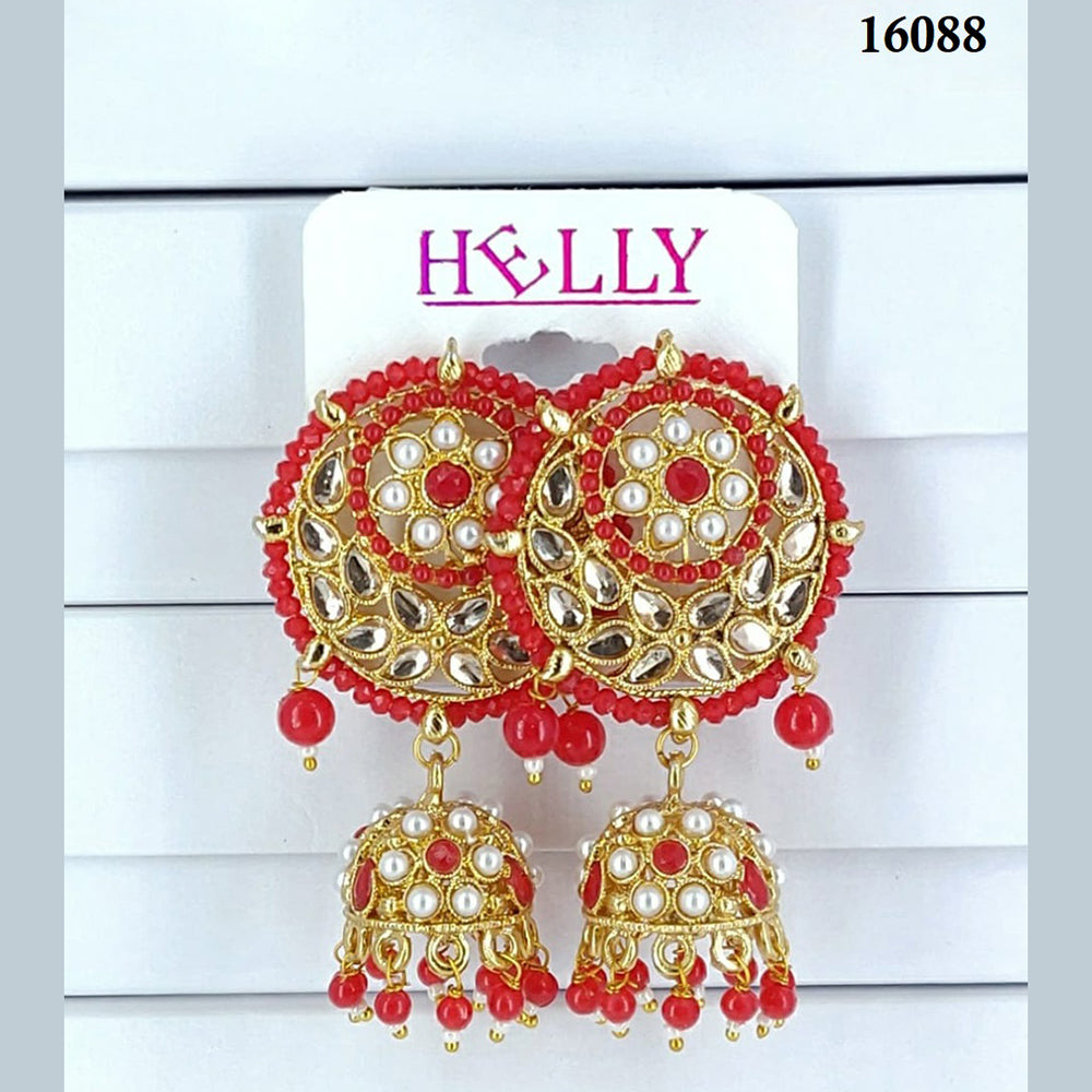 Corbeda Fashion Gold Plated Assorted Color Jhumki Earrings