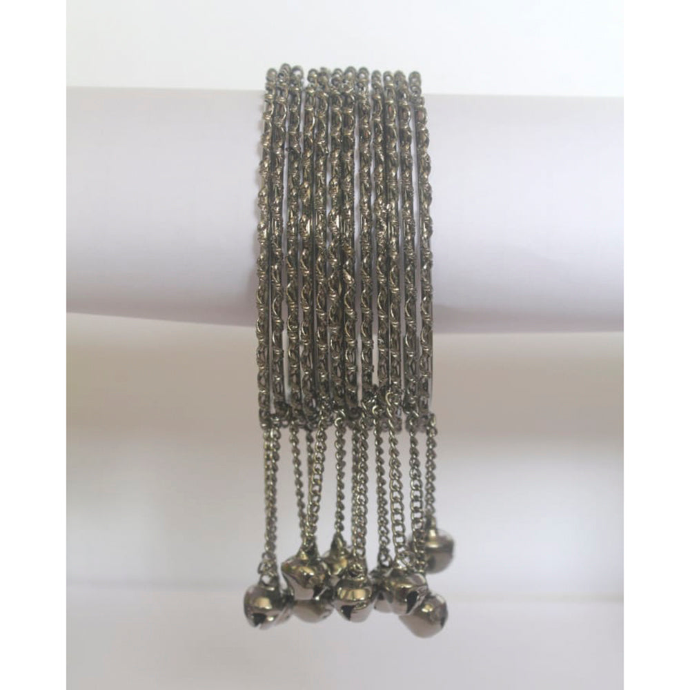 Shree Asha Bangles Silver Plated 12 Piece Per Bangles Set