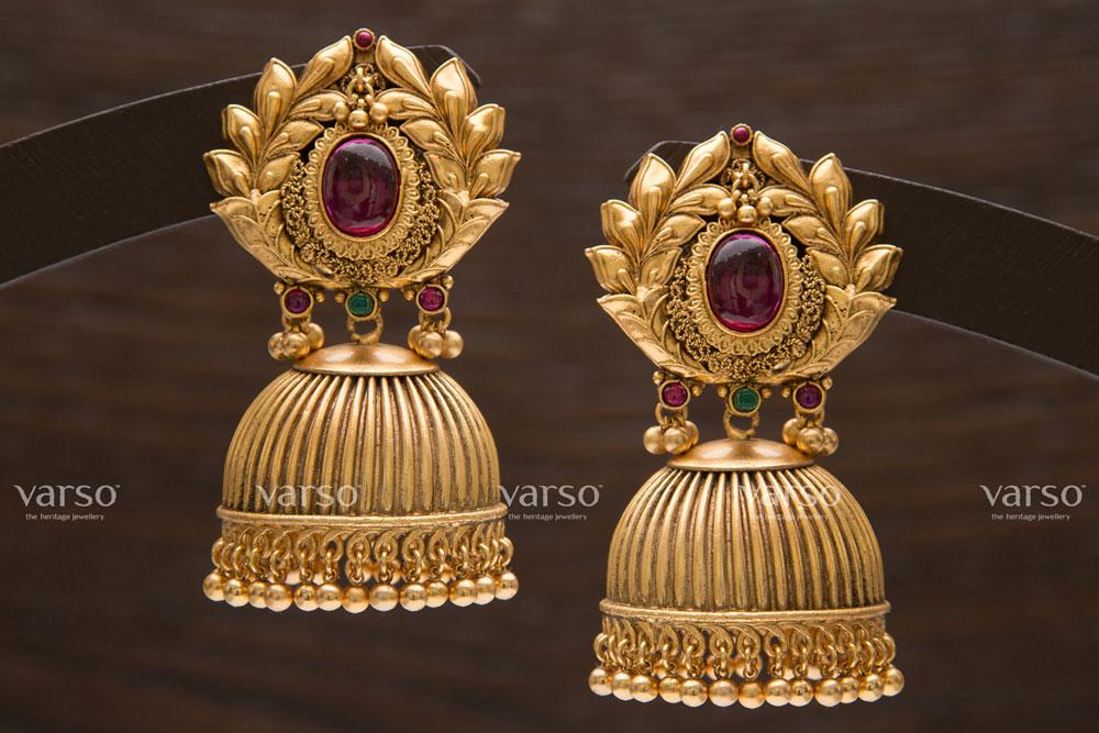 Kempu jhumkas hot sale