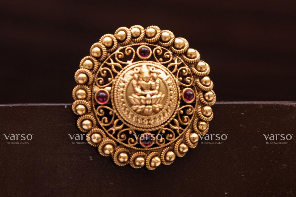 Varso Gold Antique Brass Alloy Adjustable Ring - 212010