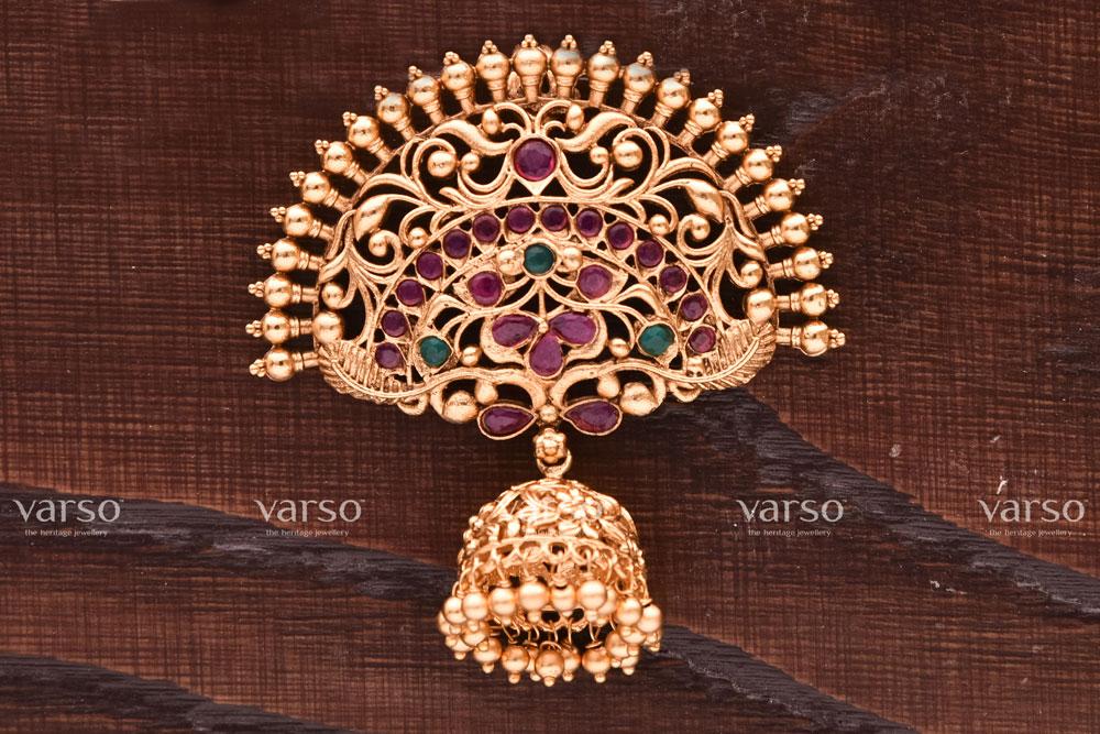 Varso Ruby & Emerald Gold Antique Alloy Veni - 216010