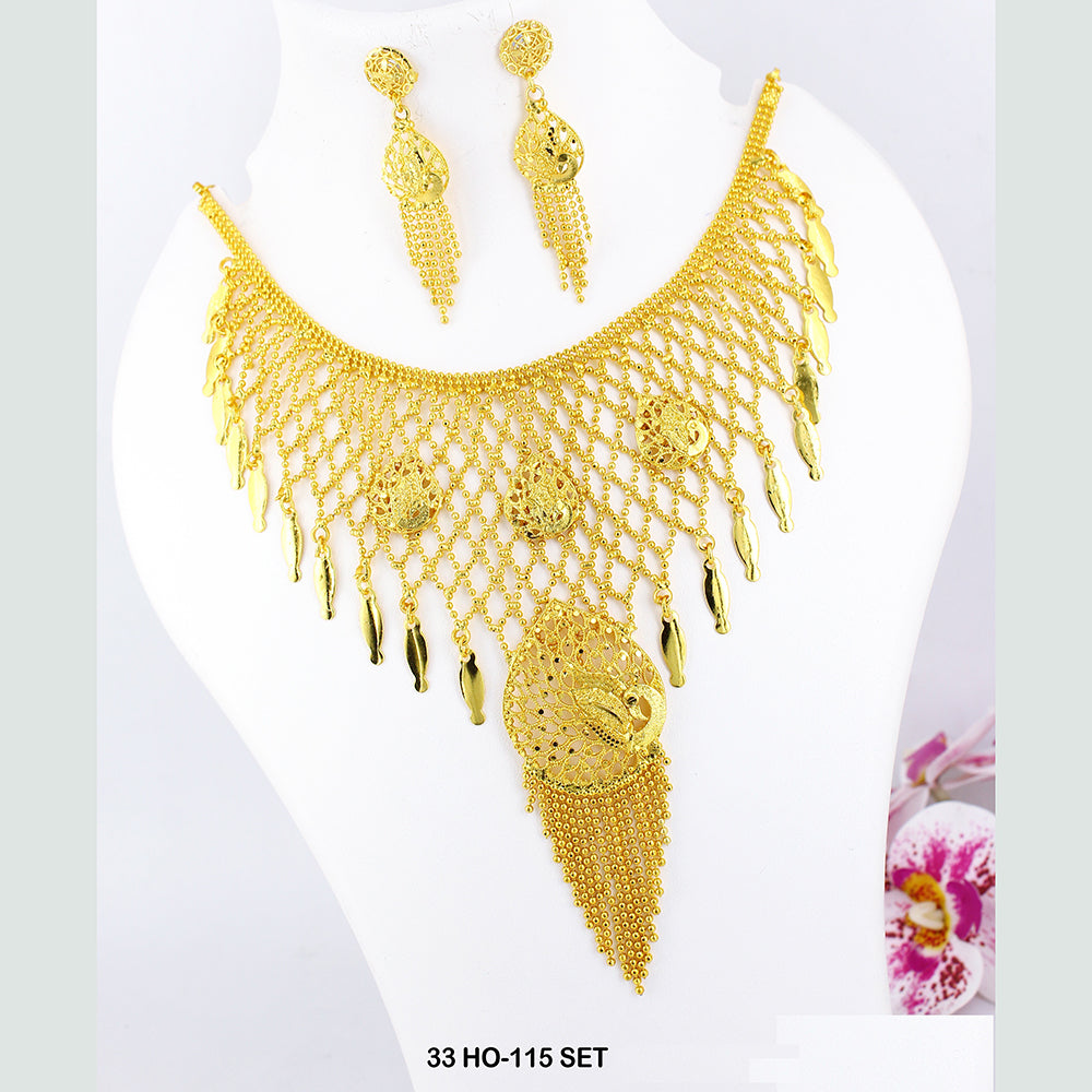 Mahavir Forming Gold Plated Necklace Set