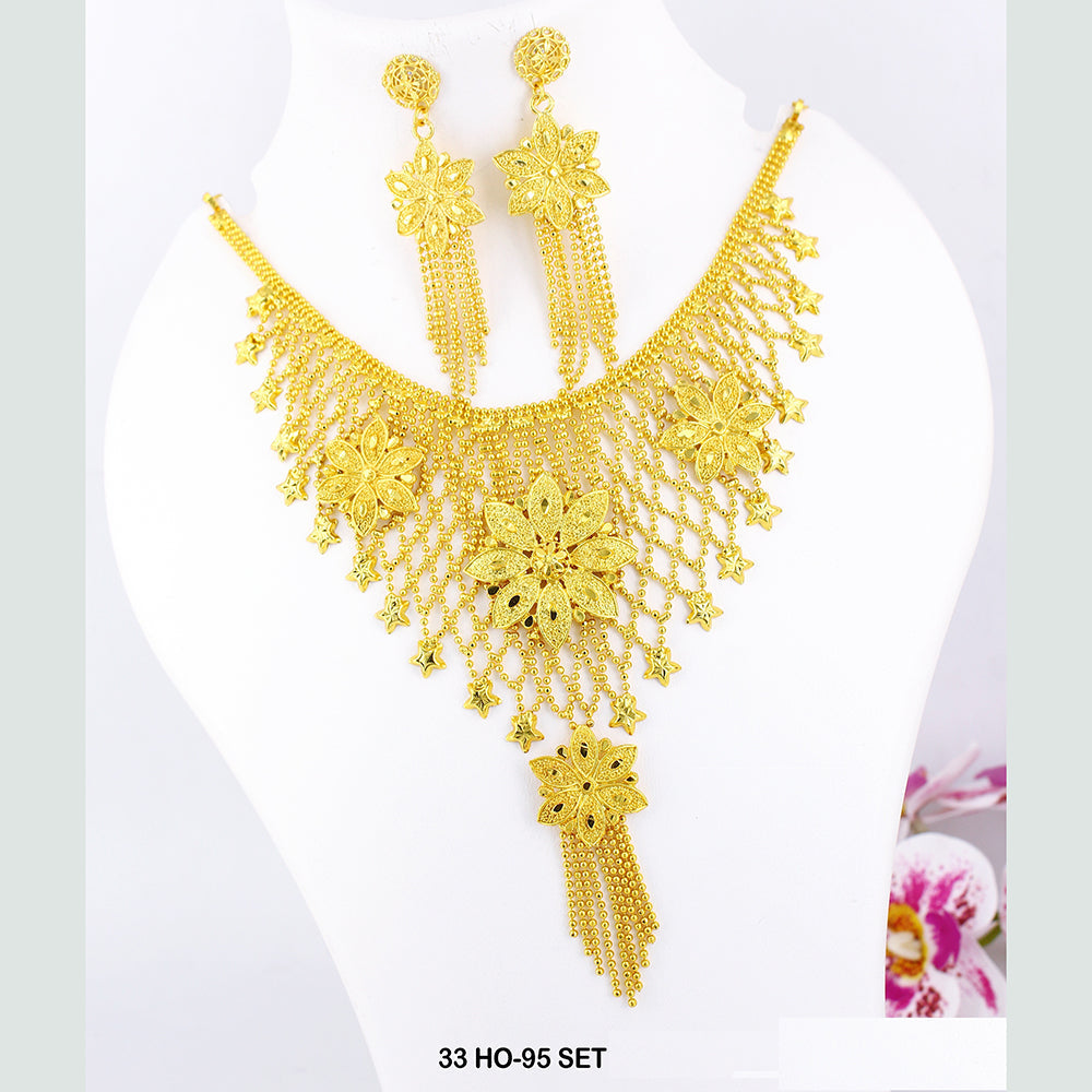 Mahavir Forming Gold Plated Necklace Set