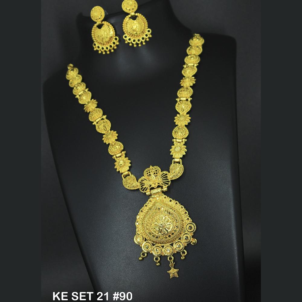 Mahavir Forming Gold Necklace Set - 36- KE- 21