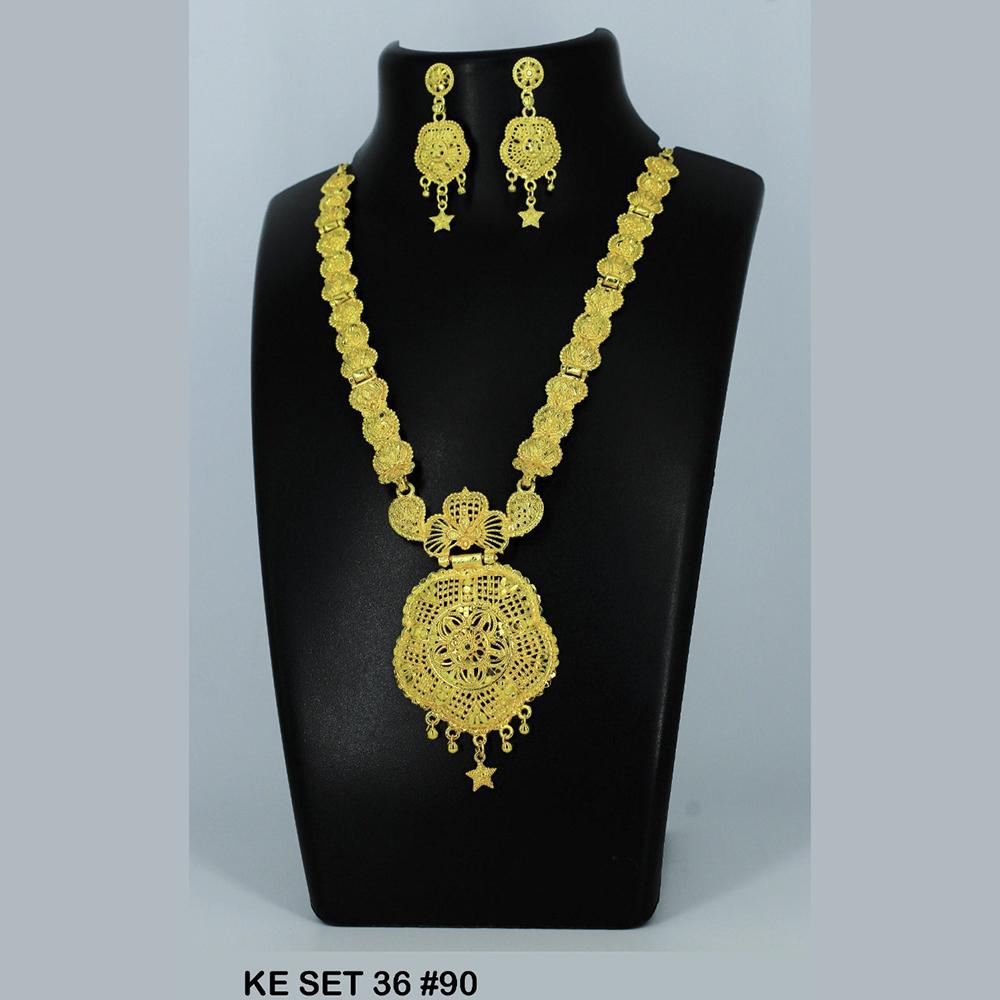 Mahavir Forming Gold Necklace Set - 36- KE- 36