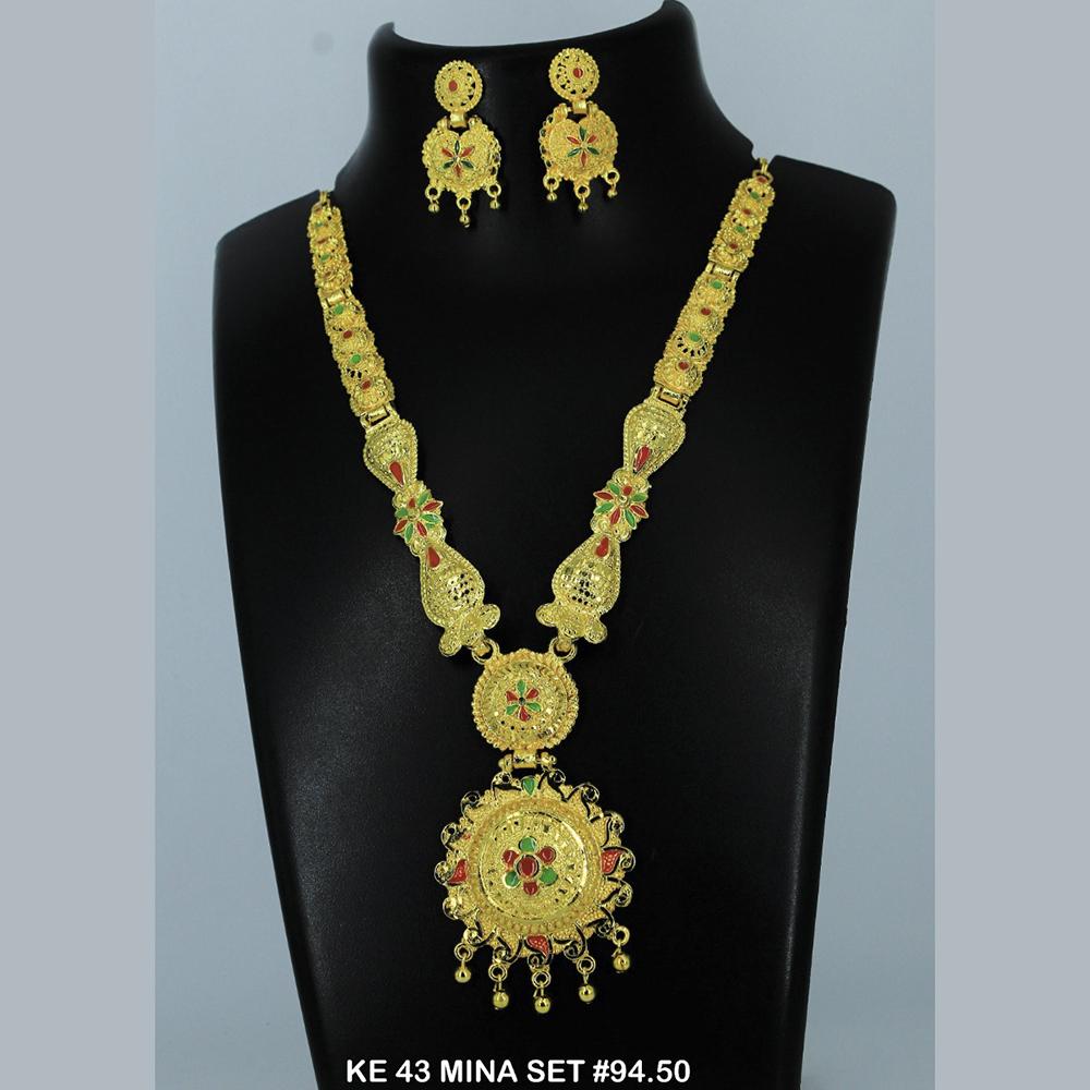 Mahavir Forming Gold Necklace Set - 36- KE- 43