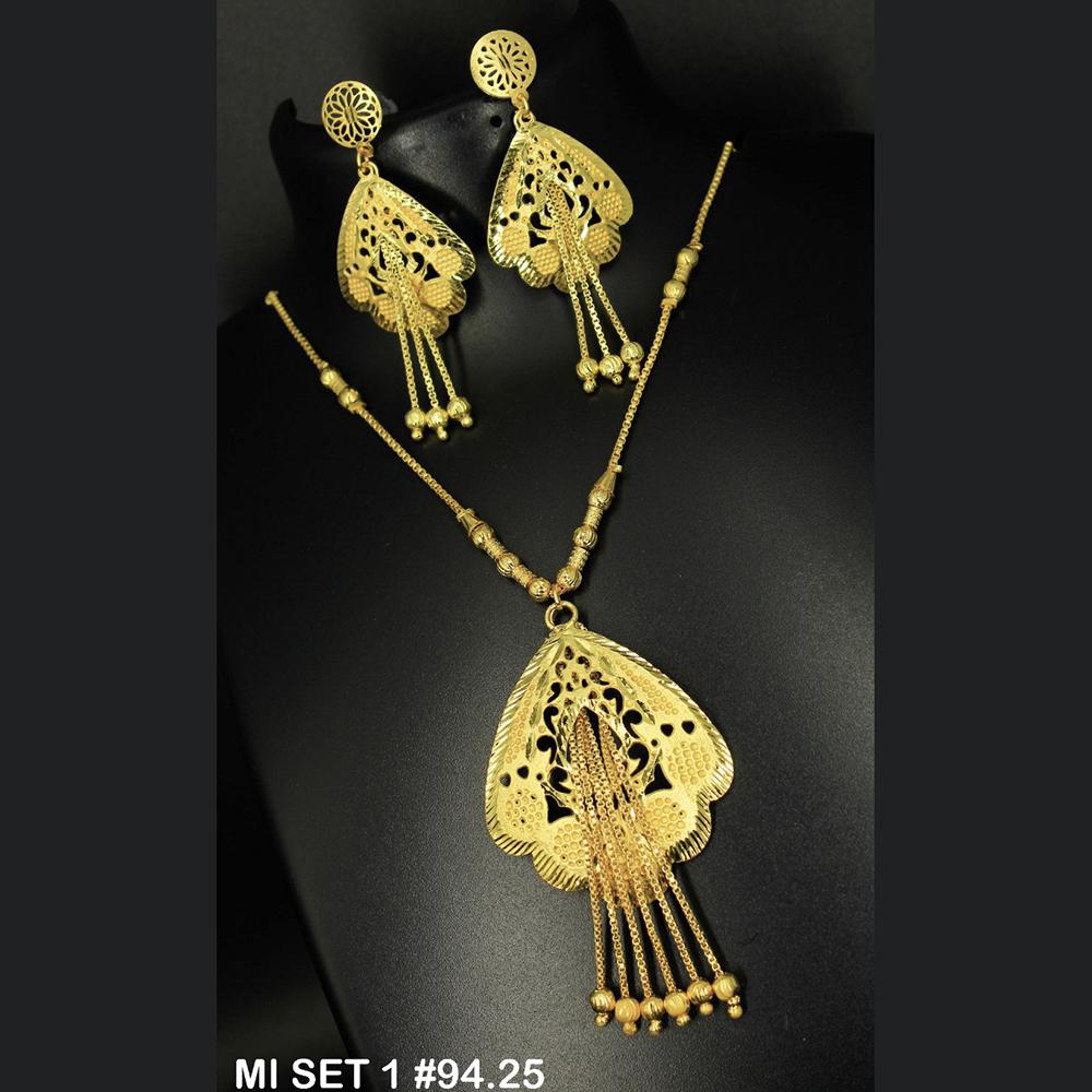Mahavir Forming Gold Necklace Set - 36- MI- 1