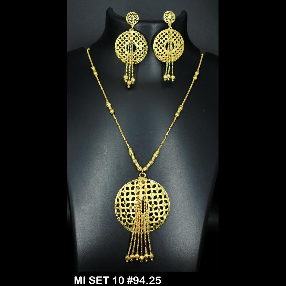 Mahavir Forming Gold Necklace Set - 36- MI- 10