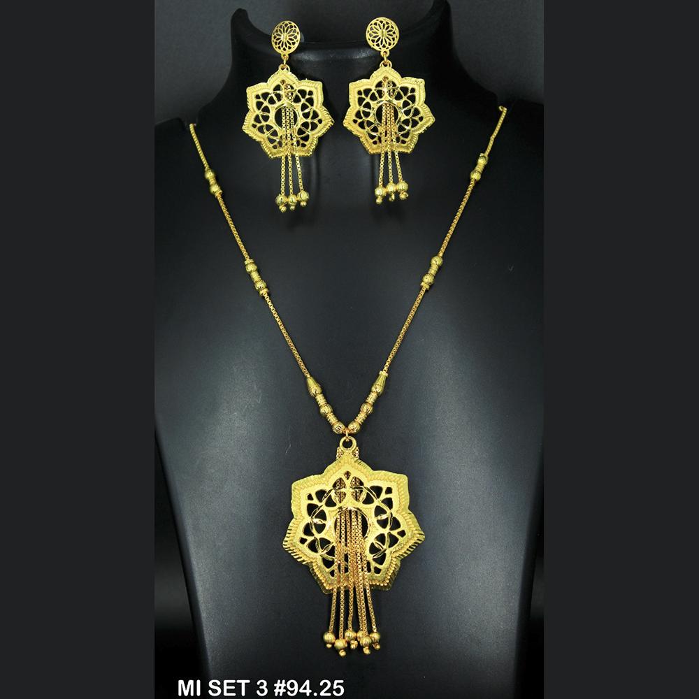 Mahavir Forming Gold Necklace Set - 36- MI- 3