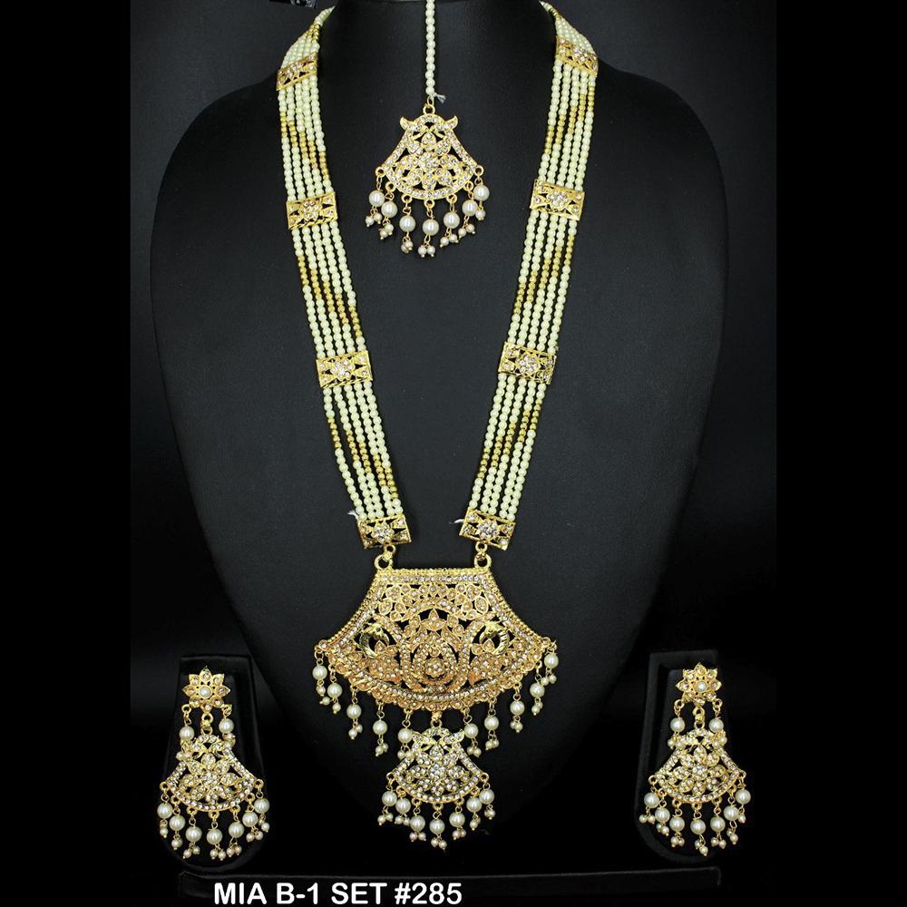 Mahavir Forming Gold Necklace Set - 36- MIA- B-1