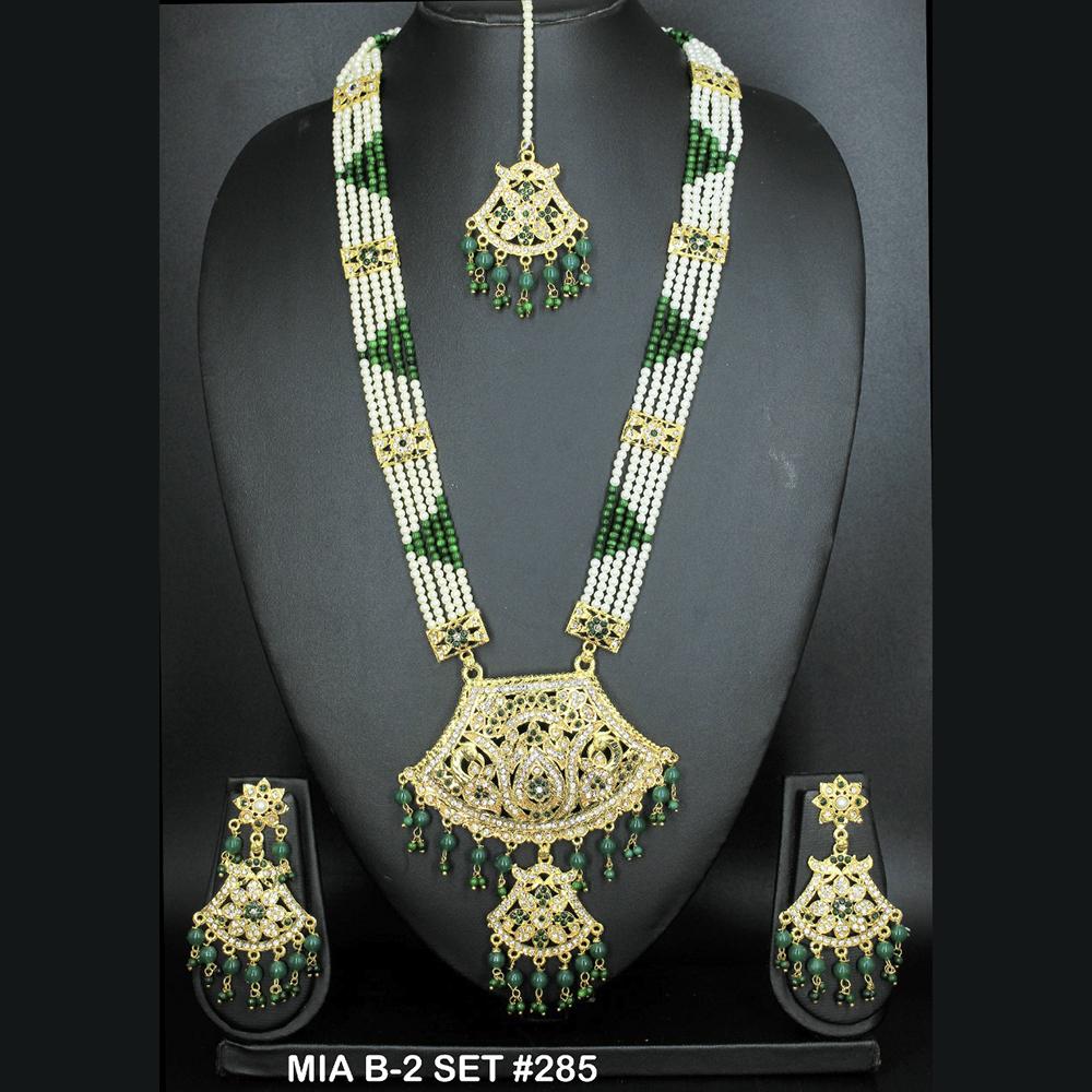 Mahavir Forming Gold Necklace Set - 36- MIA- B-2