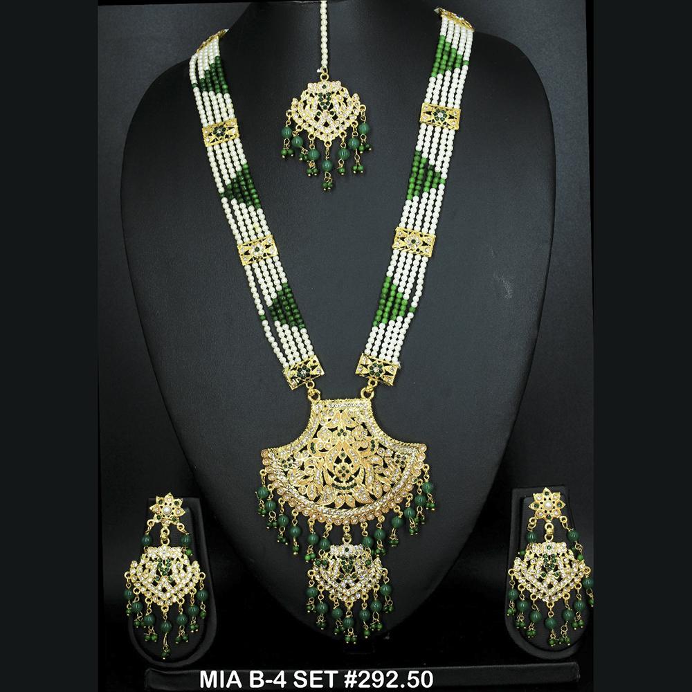 Mahavir Forming Gold Necklace Set - 36- MIA- B-4