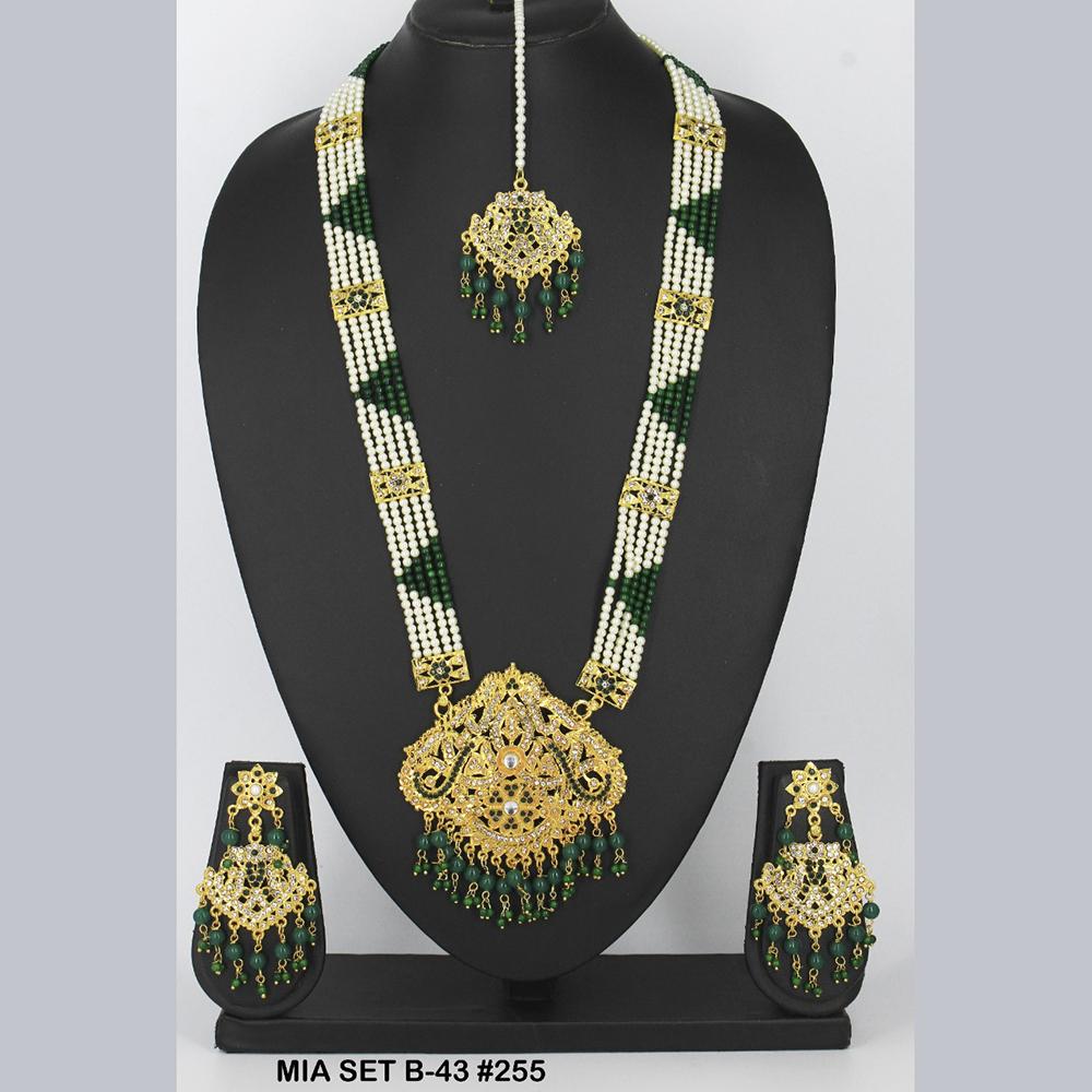 Mahavir Forming Gold Necklace Set - 36- MIA- B-43