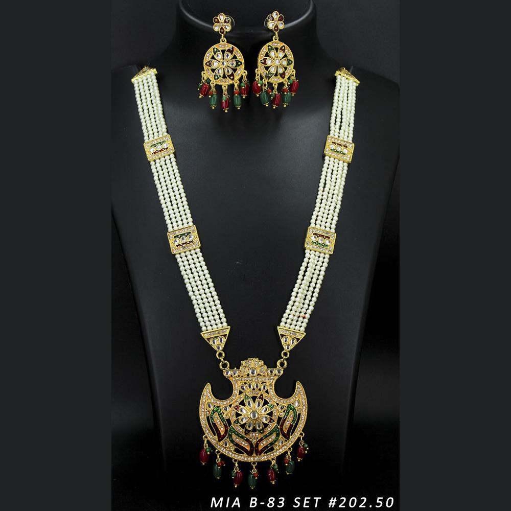Mahavir Forming Gold Necklace Set - 36- MIA- B-83