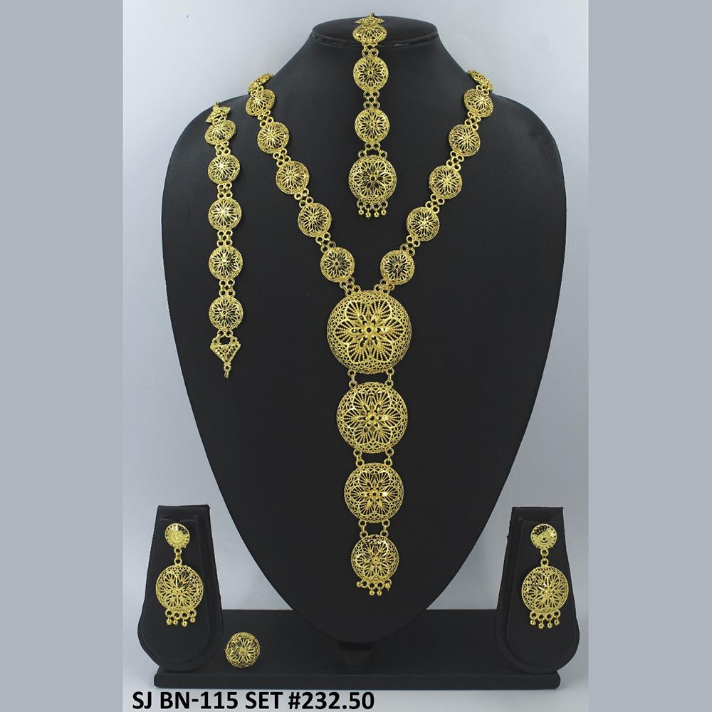 Mahavir Forming Gold Necklace Set - 36- SJ- BN-115