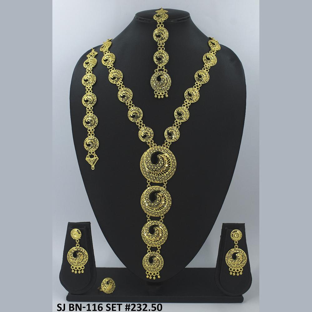 Mahavir Forming Gold Necklace Set - 36- SJ- BN-116