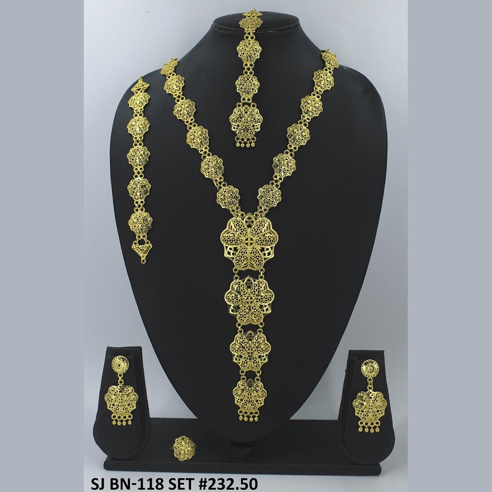 Mahavir Forming Gold Necklace Set - 36- SJ- BN-118
