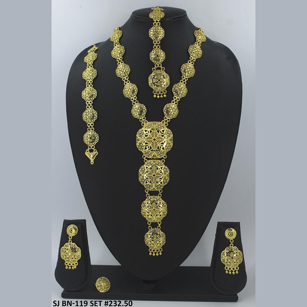 Mahavir Forming Gold Necklace Set - 36- SJ- BN-119