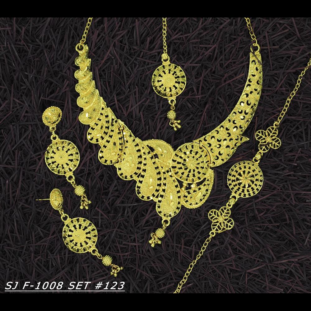 Mahavir Forming Gold Necklace Set   - 36- SJ- F-1008