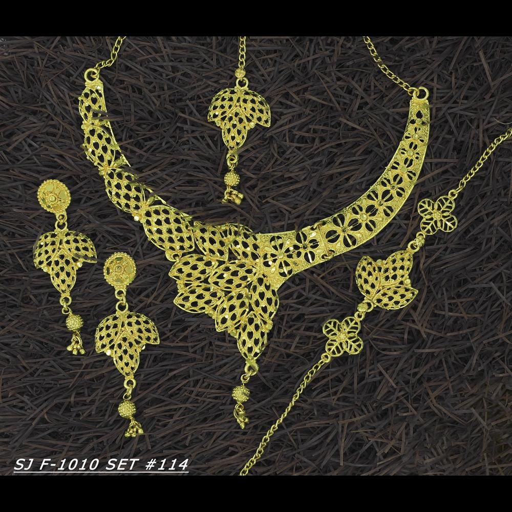 Mahavir Forming Gold Necklace Set   - 36- SJ- F-1010