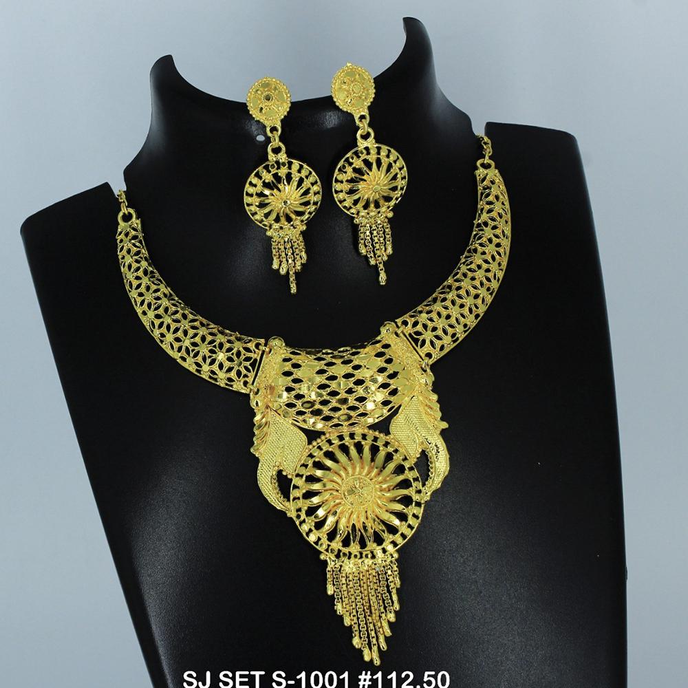 Mahavir Forming Gold Necklace Set   - 36- SJ- S-1001