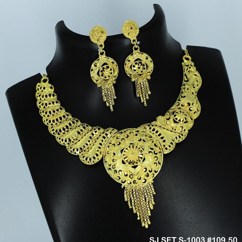 Mahavir Forming Gold Necklace Set - 36- SJ- S-1003