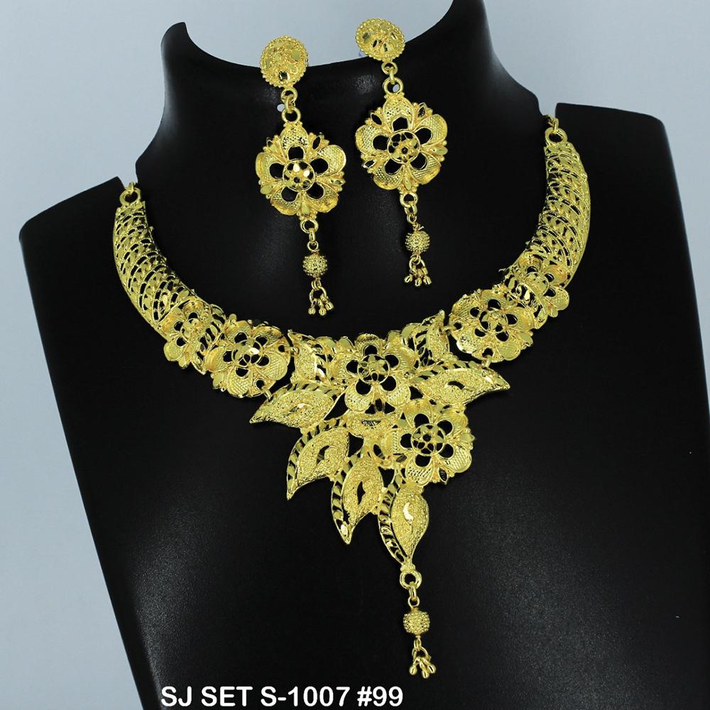 Mahavir Forming Gold Necklace Set - 36- SJ- S-1007