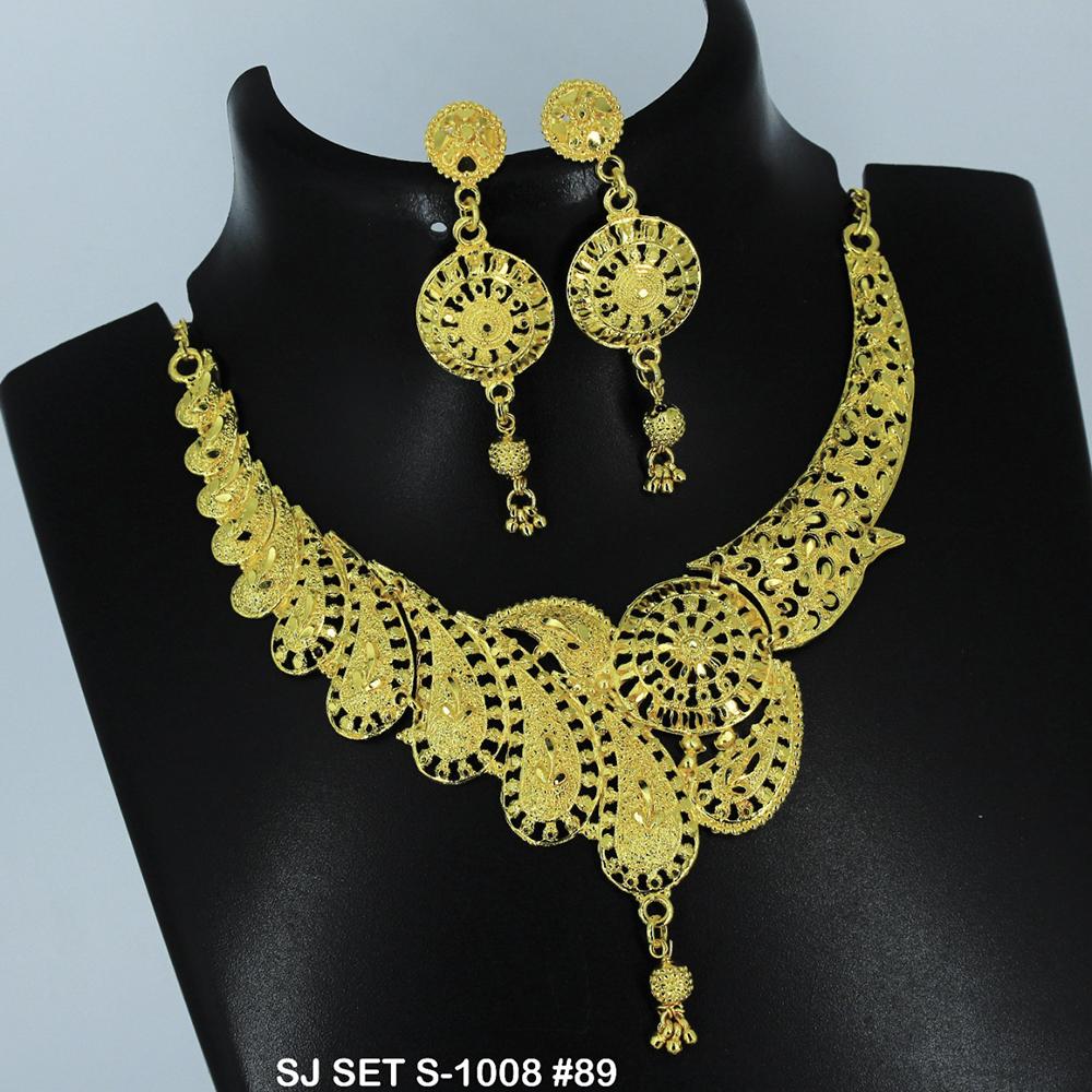 Mahavir Forming Gold Necklace Set - 36- SJ- S-1008