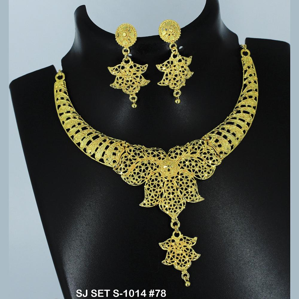 Mahavir Forming Gold Necklace Set - 36- SJ- S-1014