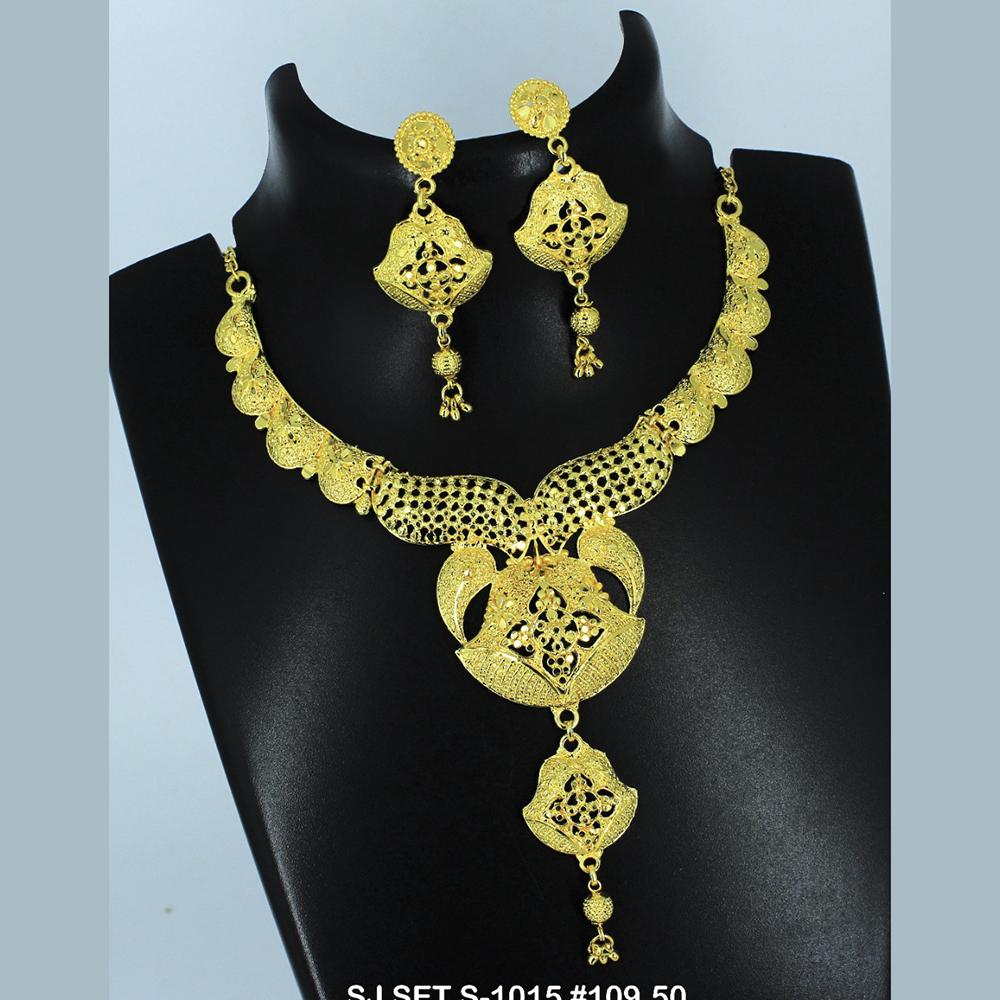 Mahavir Forming Gold Necklace Set - 36- SJ- S-1015