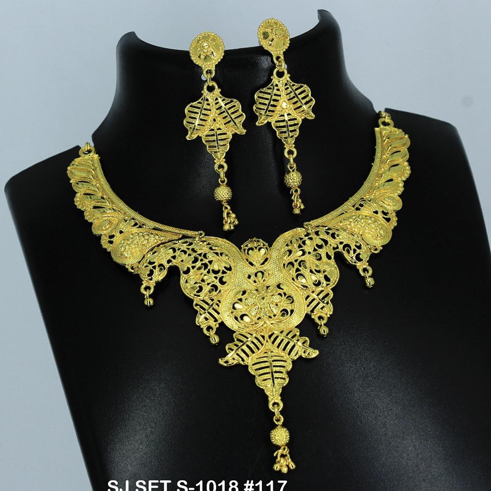 Mahavir Forming Gold Necklace Set   - 36- SJ- S-1018