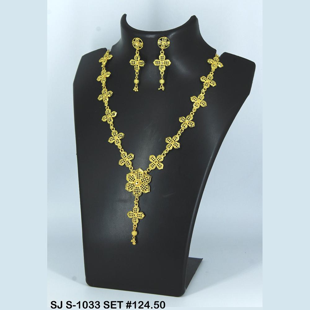 Mahavir Forming Gold Necklace Set   - 36- SJ- S-1033