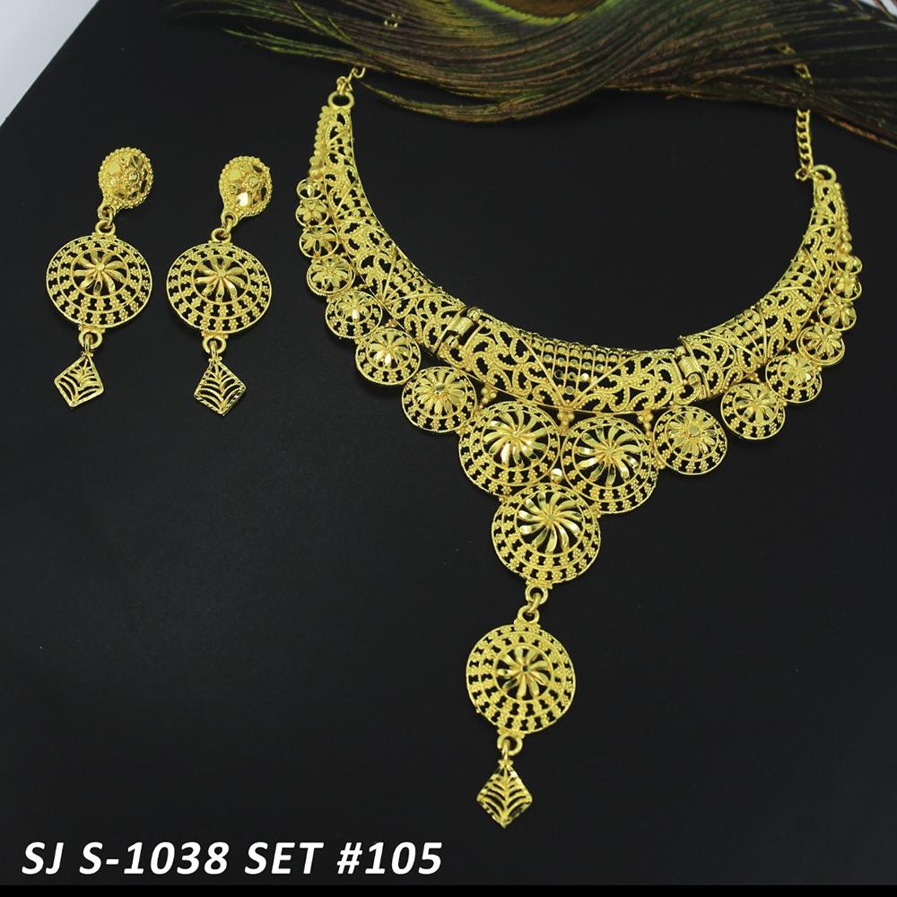 Mahavir Forming Gold Necklace Set - 36- SJ- S-1038