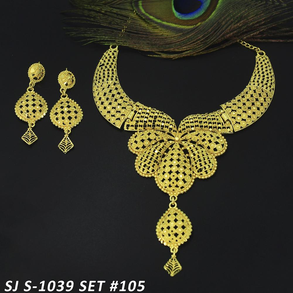 Mahavir Forming Gold Necklace Set - 36- SJ- S-1039