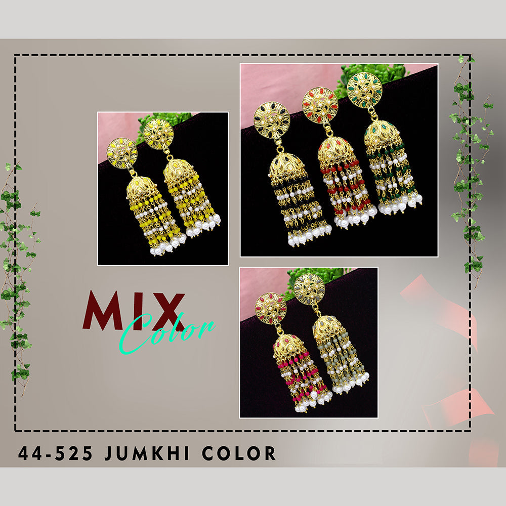 Mahavir Gold Plated Jhumki Earrings