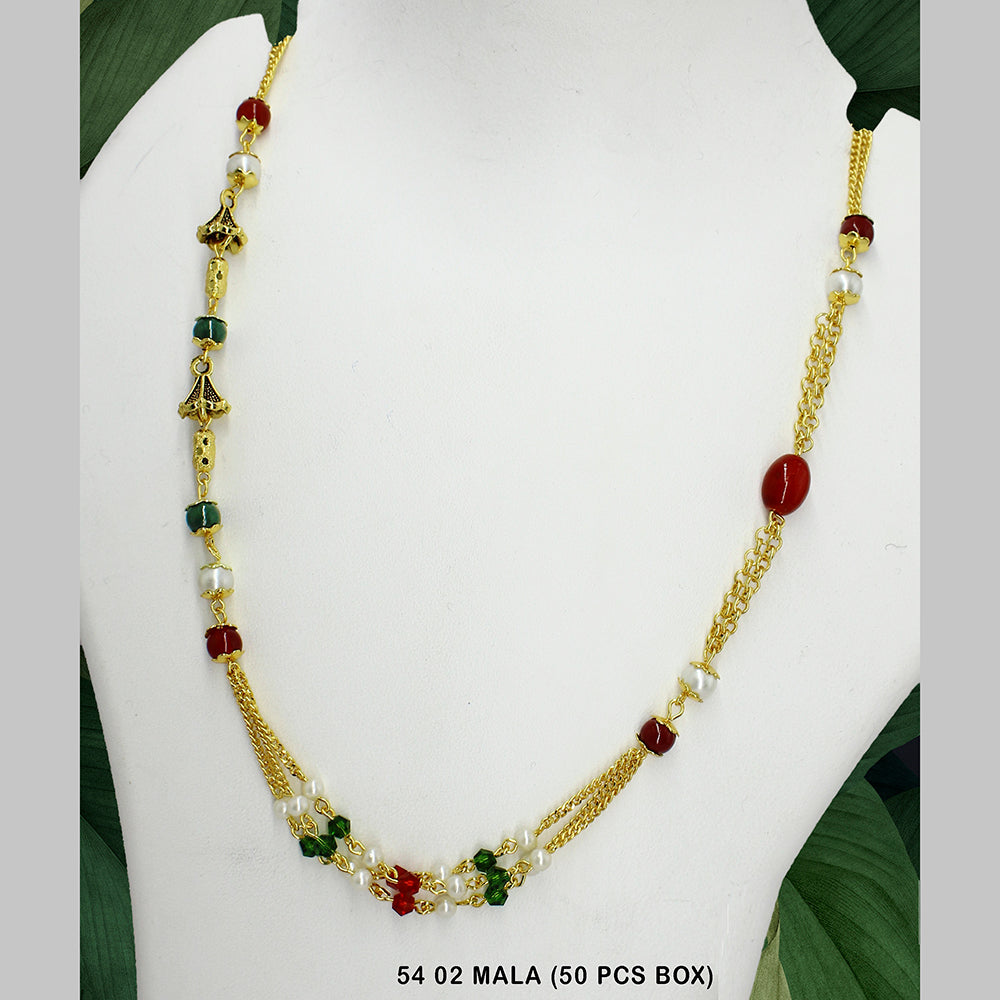 Mahavir Gold Plated Beads Mala