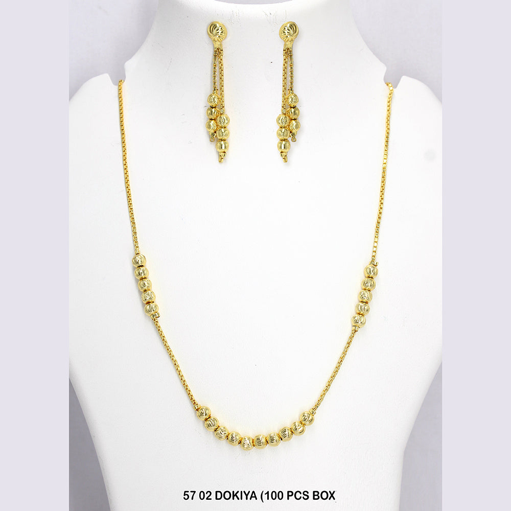 Mahavir Gold Plated Dokiya Necklace Set